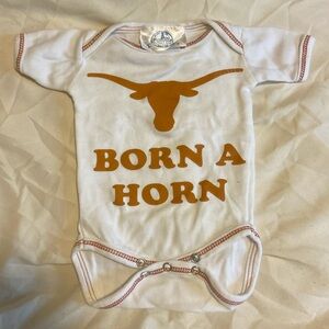 “Born a Horn” University of Texas at Austin Newborn onesie
